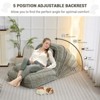 Adjustable Human Dog Bed, Convertible Lazy Sofa Bed with 5 Backrest Position, Pillow and Cushion, Cozy Dog Bed, Floor Chair Bean Bag for Living Room - 2 of 4