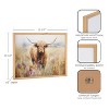 Kate & Laurel All Things Decor 16"x12" Gallery Highland Cow in a Flower Field Landscape Print by The Creative Bunch Studio Natural - 3 of 4