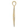 Black Bow Jewelry 14k Yellow Gold & White Rhodium Vine Filigree Rhombus Pendant, 25mm - 2 of 4
