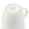Elama Honeycomb 6 Piece 15 Ounce Mug Set in White - 3 of 4