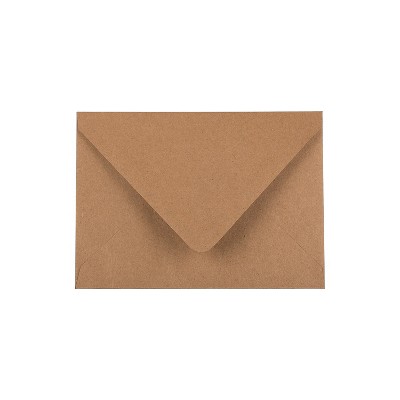 Kraft Paper Invitation Envelopes 4x6 for Wedding, Baby Shower, A6 V-Flap  Brown Envelopes for Thank You Cards (50 Pack)