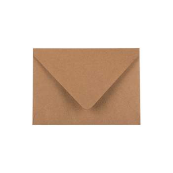 JAM Paper A6 V-Flap Invitation Envelopes 4 3/4 x 6 1/2 Brown Kraft Recycled 1534200I