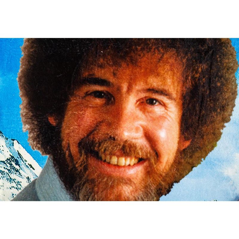 Surreal Entertainment Bob Ross Design Soft and Cozy Throw Size Fleece Plush Blanket | 45 x 60 Inches, 4 of 8
