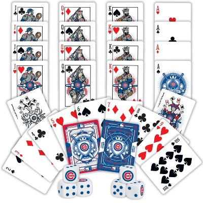 Chicago Cubs Blue and Red Playing Cards & Dice Set