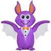 ACEPANO 48.50 in. H Halloween Inflatable Outdoor Bat Decoration For Garden, Lawn, Party & Festival-Purple - 3 of 4