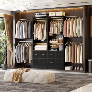 Besiost 25" To 103" Closet System with Four Farbric Drawers - 1 of 4