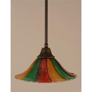 Toltec Lighting Any 1 - Light Pendant in  Dark Granite with 14" Mardi Gras Shade - 1 of 1