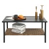4-Pieces Patio Seating Set With Metal Frame,Cushion And Rectangle Coffee Table,Outdoor Furniture,Rarran Patio Conversation Set -Maison Boucle - 4 of 4