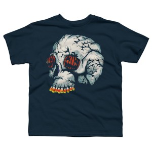 Boy's Design By Humans Halloween Skull By LVBArt T-Shirt - 1 of 3