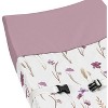 Sweet Jojo Designs Girl Changing Pad Cover Watercolor Floral Garden Purple and Taupe - 4 of 4