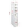 Modern Tall Display Cabinet with Display Shelves and Side Drawers for Small Spaces in Living Room or Office-3irtyhousy - 4 of 4