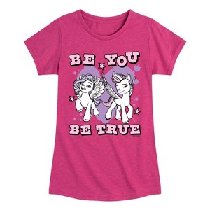 Girls' - My Little Pony - Be You Be True Fitted Short Sleeve Graphic T-Shirt - 1 of 3