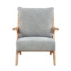 Sapphtopaz 1pc Mid-Century Accent Chair Chenille Upholstery Lounge Chair with Solid Rubberwood Frame, Living Room Furniture Comfy Chair - 2 of 4
