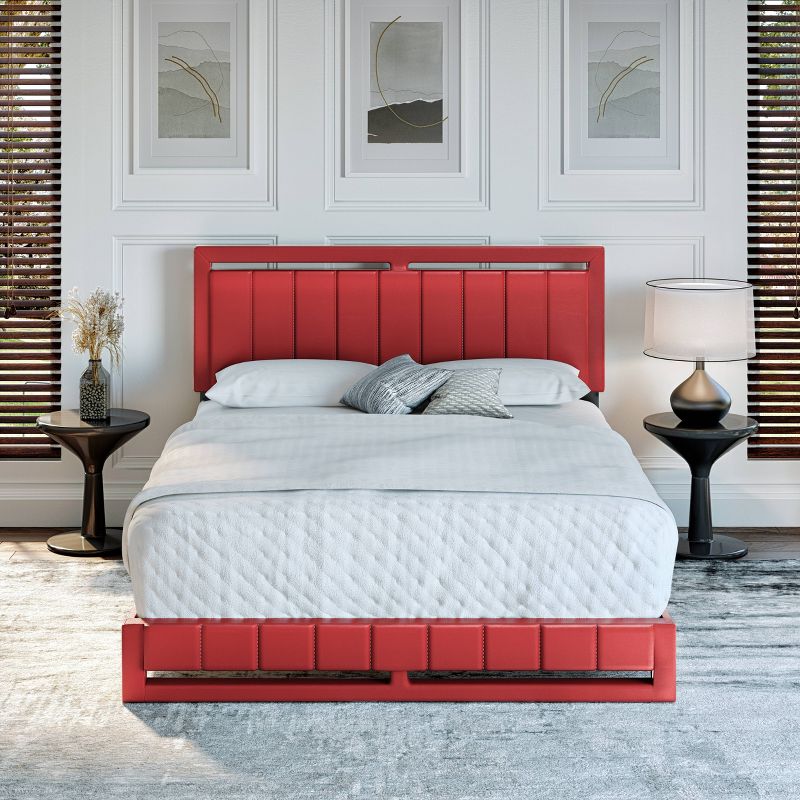 Sloan Vertical Stitched Upholstered Platform Bed - Eco Dream, 5 of 9