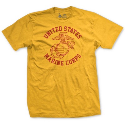 OUTSIDE THE WIRE Leatherneck for Life Old School '80s Gunny Highway Tee-Gold