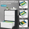 3 Drawer Lateral File Cabinet, Metal Lockable File Cabinet With Lock For Legal/Letter/A4/F4, Locking Filing Cabinet With Anti Tipping Function - 2 of 4