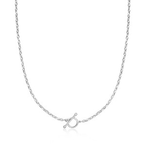 Ross-Simons 2.7mm Sterling Silver Cable-Chain Toggle Necklace - 1 of 3
