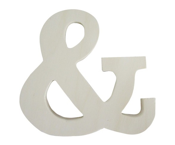 Hand Made Modern Small Wood Symbol & - 5" x 4.5"