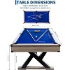COZONY 9FT Billiard Pool Table for Adults, Complete Set with Cues, Balls & Accessories, K-Leg Construction, Professional Cloth, Rustic Grey Finish - 2 of 4