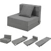 olding Sofa Bed, Foldable Couch Bed with Pillow, Convertible Sleeper Chair Mattress, Futon Floor Couch with Memory Foam Washable Cover, Gray - 4 of 4