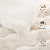 Attop Faux Rabbit Fur Throw Blanket for Couch, Fluffy Warm Plush Thick Bubble Blanket for Bed Sofa Living Room - 4 of 4