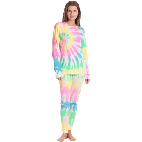 Just Love Women s Tie Dye Two Piece Thermal Pajama Set Waffle Pj Set 6962 10686 s Target
