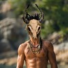 KBW Horned Demon Animal Skull Adult Costume Mask - 2 of 4