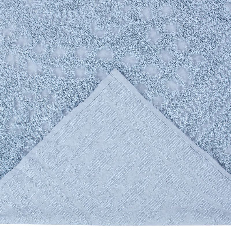 Set of 2 Twin Rio Collection 100% Cotton Tufted Unique Luxurious Floral Design Bedspread and Sham Set Blue - Better Trends, 5 of 6