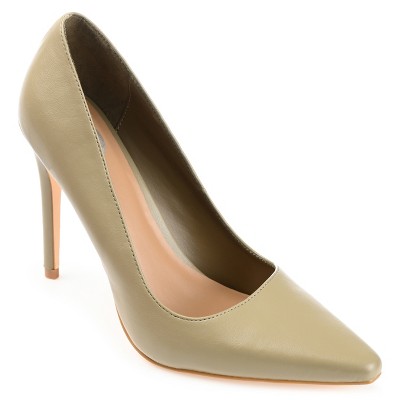 Journee Collection Womens Hadli Tru Comfort Foam Pointed Toe High Stiletto Pumps Green 9.5