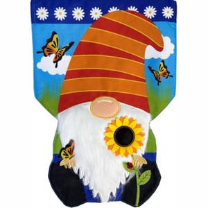 Home Sweet Home Gnome Spring Burlap Garden Flag 18" x 12.5" Briarwood Lane - 1 of 4