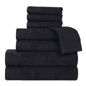 Honeycomb Waffle Border Cotton Medium Weight Towel Set by Blue Nile Mills - 1 of 4