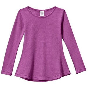City Threads USA-Made Thermal Girls Soft & Cozy Long Sleeve Tunic - 1 of 2