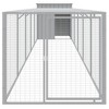 vidaXL Galvanized Steel Chicken Cage with Extended Run – Spacious and Durable Coop for Chickens and Small Animals, Light Gray, 43.3"x239.8"x43.3" - 3 of 4