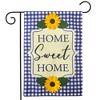 Briarwood Lane Summer Burlap Garden Flag 12x18 For Outdoor Blue Checkered Sunflowers For Summer Garden Flag Flags For Outside - 2 of 4