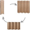 Gulches 8-Panel Brown Folding Partition, Freestanding Room Divider - 4 of 4