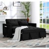 VYNXARIA 55inch Pull-out Sleeper Sofa bed, can be easily converted into a twin size bed,Black - 2 of 4