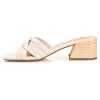 Journee Collection Womens Moree Open Square Toe Block Heel Sandals Ivory 11 - 2 of 4