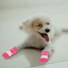 Unique Bargains Dog Cats Non-Slip Socks Rabbit Pattern Paw Protection and Traction Rose Red 4 Pcs - 4 of 4