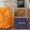 MAXYOYO Bean Bag Chair, Floor Sofa with Handle, Teens Living Room Accent Sofa Chair with Pocket for Gaming Reading Relaxing (Orange) - 4 of 4