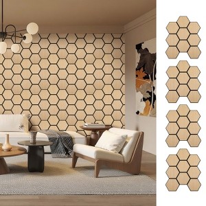 UNISOAR Wood Acoustic Wall Panels-Self-Adhesive 3D Wood Slat Wall Panel-Sound Absorbing Panels for Noise Reducing-Feature Wall Decor for Home & Office - 1 of 4