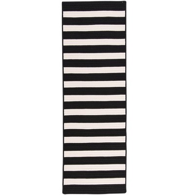 Colonial Mills Stripe It - Black White 2 ft.x4 ft. Rectangle Rug Indoor/Outdoor 100% Polypropylene