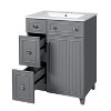 Chery Life 24" Bathroom Vanity Cabinet with Ceramic Sink, 2 Drawers, 1 Door - 4 of 4