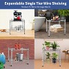 Vynxaria Chrome 1-Tier Utility Storage Shelves with Basket, Stackable Wire Organizer, 15" W x 13.8" D x 15" H - 2 of 4