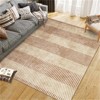 Fulvari Modern Easy Area Rug Machine Washable Non-Slip Low Pile Stripe Pattern Rug for Living Room Bedroom Entryway - 3 of 4