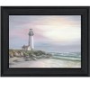 HomeRoots Lighthouse at Sunset Black Framed Print Wall Art - 4 of 4