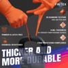 FINITEX Orange Industrial Diamond Texture Disposable Nitrile Gloves - 100, 300 & 1000PCS,  6.3mil Heavy Duty, Chemical Resistant Mechanic Gloves - 2 of 4