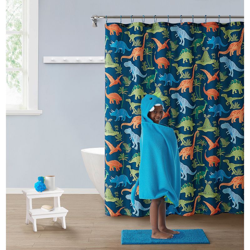 Kate Aurora Montauk Accents Complete 5 Piece Juvi Dinosaurs Themed Fabric Shower Curtain Bathroom Set, 2 of 16