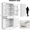 72" Tall Pantry Cabinet, Kitchen Pantry Storage Cabinets with 4 Door and 5 Adjustable Shelves, Wood Freestanding Cupboard with Drawer, Food Pantry B - 2 of 4