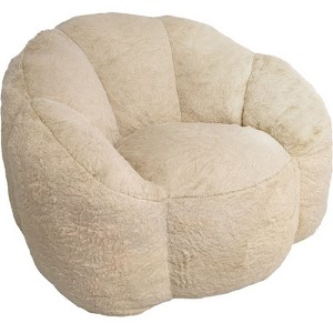 Gikpal 47'' Jumbo Bean Bag Chair for Adults & Teens, Oversized Bear Paw Plush Bean Bag Sofa with Armrests, High-Density Memory Foam Filling - 1 of 4