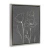 Stupell Industries Minimal Gray Poppies Floating Frame Canvas Art - 2 of 4